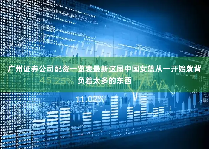 广州证券公司配资一览表最新这届中国女篮从一开始就背负着太多的东西